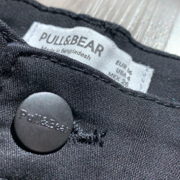 *NEW* PULL&BEAR BLACK HIGH RISE JEANS SIZE US 4 / EUR 36 - Picture 3 of 6